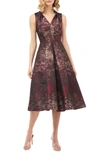 KAY UNGER LOLITA ABSTRACT JACQUARD COCKTAIL DRESS,5511281