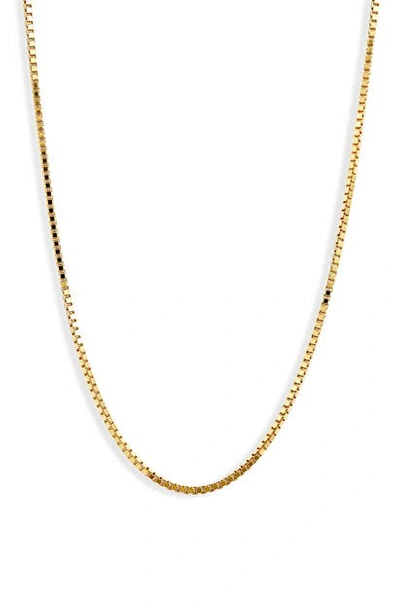Argento Vivo Box Chain Necklace In Gold