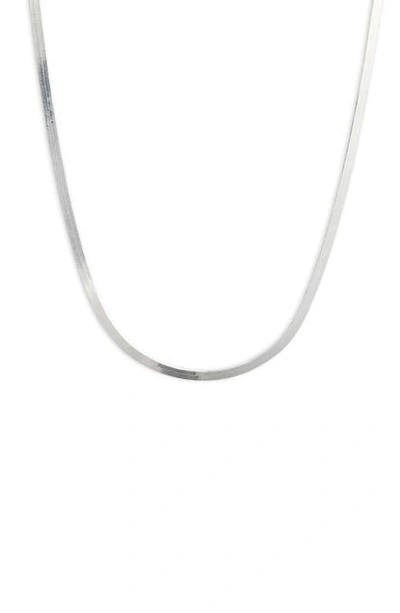 Argento Vivo Herringbone Chain Necklace In Silver