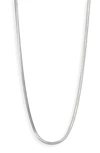 ARGENTO VIVO LONG HERRINGBONE CHAIN NECKLACE,812899