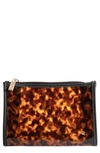 STEPHANIE JOHNSON MIAMI CLEARLY TORTOISE MEDIUM MAKEUP BAG,MIA-TOR-MZP