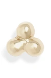 Maria Tash Large 3-ball Trinity Stud Earring In Yellow Gold