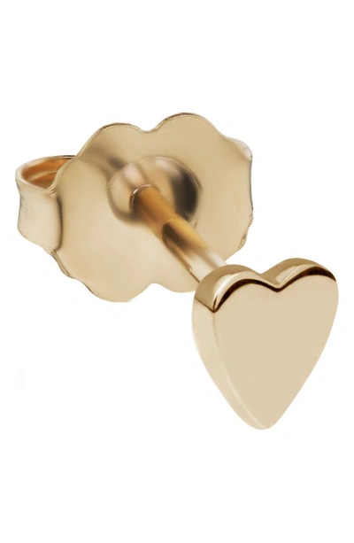 Maria Tash Heart Stud Earring In Yellow Gold