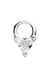 Maria Tash Diamond Trillion Earring Charm In White Gold/ Diamond