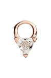Maria Tash Diamond Trillion Earring Charm In Rose Gold/ Diamond
