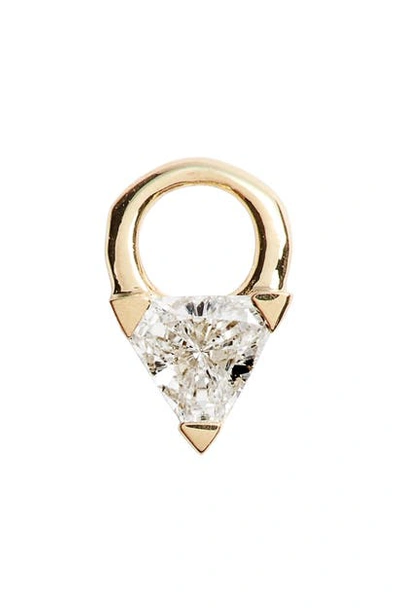 Maria Tash Diamond Trillion Earring Charm In Yellow Gold/ Diamond