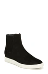 Vince Ilona High Top Sneaker In Black Suede