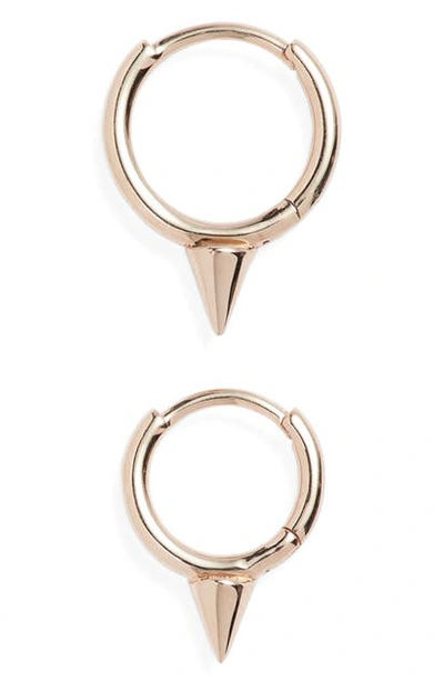 Maria Tash Single Spike Non-rotating Clicker Earring In Rose Gold