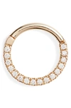 Maria Tash 16-gauge Diamond Front Eternity Clicker Earring In Rose Gold/ Diamond