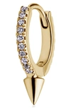 Maria Tash Single Spike 8mm 18ct Yellow-gold And 0.08ct Diamond Hoop Earring