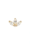 Maria Tash Diamond Lotus Stud Earring In Yellow Gold/ Diamond