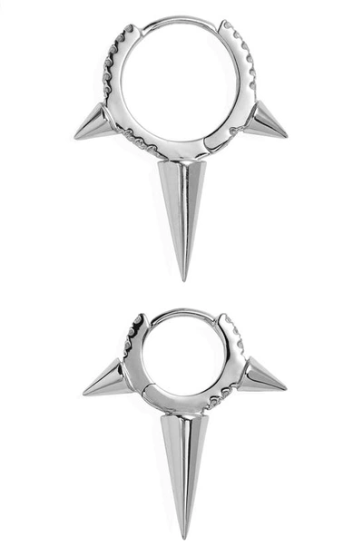 Maria Tash Triple Spike Diamond Eternity Clicker Earring In White