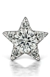 Maria Tash 18ct 5.5mm Diamond Star Single Threaded Stud Earring In White Gold/ Diamond