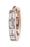 Maria Tash Invisible Baguette Diamond Eternity Clicker Earring In Rose Gold/ Diamond