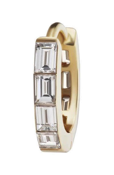 Maria Tash Invisible Baguette Diamond Eternity Clicker Earring In Yellow Gold/ Diamond