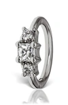 Maria Tash 6.5mm Diamond Princess Clicker Earring In White Gold/ Diamond