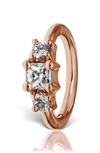 Maria Tash 2mm Diamond Princess Earring - Rose Gold In Rose Gold/ Diamond