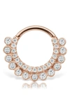 Maria Tash 16-gauge Diamond Apsara Clicker Earring In Rose Gold/ Diamond