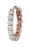 Maria Tash Invisible Set Diamond Eternity Huggie Earring In Rose Gold/ Diamond