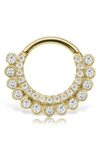 Maria Tash 16-gauge Diamond Apsara Clicker Earring In Yellow Gold/ Diamond