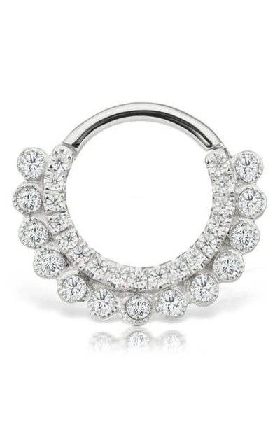 Maria Tash 16-gauge Diamond Apsara Clicker Earring In White Gold/ Diamond