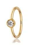 Maria Tash Scalloped Diamond Clicker Earring In Yellow Gold/ Diamond