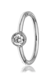 Maria Tash Scalloped Diamond Clicker Earring In White Gold/ Diamond