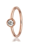 Maria Tash Scalloped Diamond Clicker Earring In Rose Gold/ Diamond