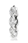 Maria Tash Marquise Diamond Invisible Huggie Earring In White Gold/ Diamond