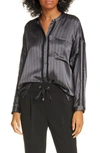 ATM ANTHONY THOMAS MELILLO STRIPE SILK SATIN SHIRT,AW5142-BD16