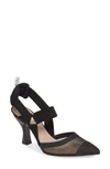 Fendi Colibrì Ff Motif Slingback Pumps In Black