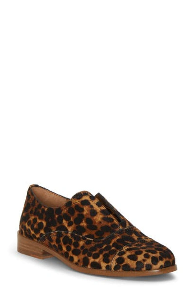 1.state Fredie Cap Toe Genuine Calf Hair Slip-on Flat In Animal Print Calf Hair