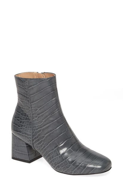 Steve Madden Davist Bootie In Grey Croco