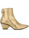 REIKE NEN GOLD LEATHER ANKLE BOOTS
