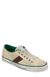 Gucci Vintage Cotton Tennis Sneakers In White