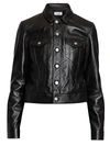 SAINT LAURENT LEATHER TRUCKER JACKET,400011761815