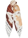 BURBERRY MARINER PRINT SILK HAIR SCARF