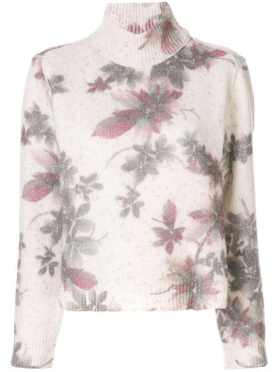 Antonio Marras Strickpullover Mit Blumenmuster In White