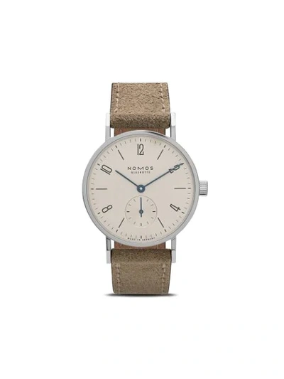 Nomos Tangente 33毫米腕表 In White, Silver-plated