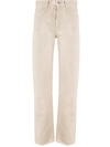 Off-white High Waist Straight-leg Jeans In Neutrals