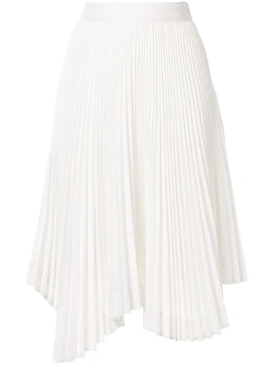 We11 Done Accordion Asymmetry Skirt In White