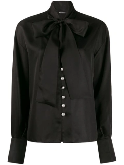 Balmain Blouse In Black Silk