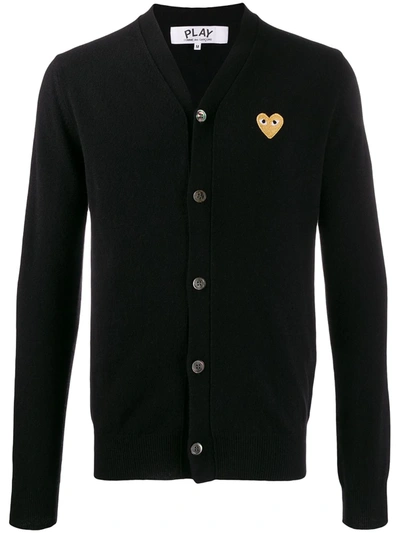 COMME DES GARÇONS PLAY HEART EMBROIDERED SLIM FIT CARDIGAN