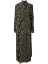 Petar Petrov Silk Polka Dot Print Dress In Black