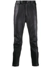 ANN DEMEULEMEESTER MOTOX PANELLED TROUSERS