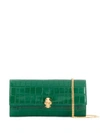 ALEXANDER MCQUEEN CROCODILE-EFFECT LEATHER CLUTCH BAG