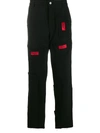 424 CONTRASTING PATCH LOGO TROUSERS