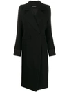 ANN DEMEULEMEESTER CONCEALED FASTENING DOUBLE-BREASTED COAT