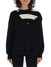 SONIA RYKIEL SONIA RYKIEL STRIPED LAYERED OVERSIZE SWEATER