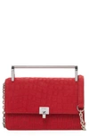 Botkier Lennox Leather Crossbody Bag In Fire Red Croco